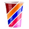 Vasos Americanos - 100 Vasos - MEZCLA TUS COLORES - Rojo, Azul, Rosa y Naranja