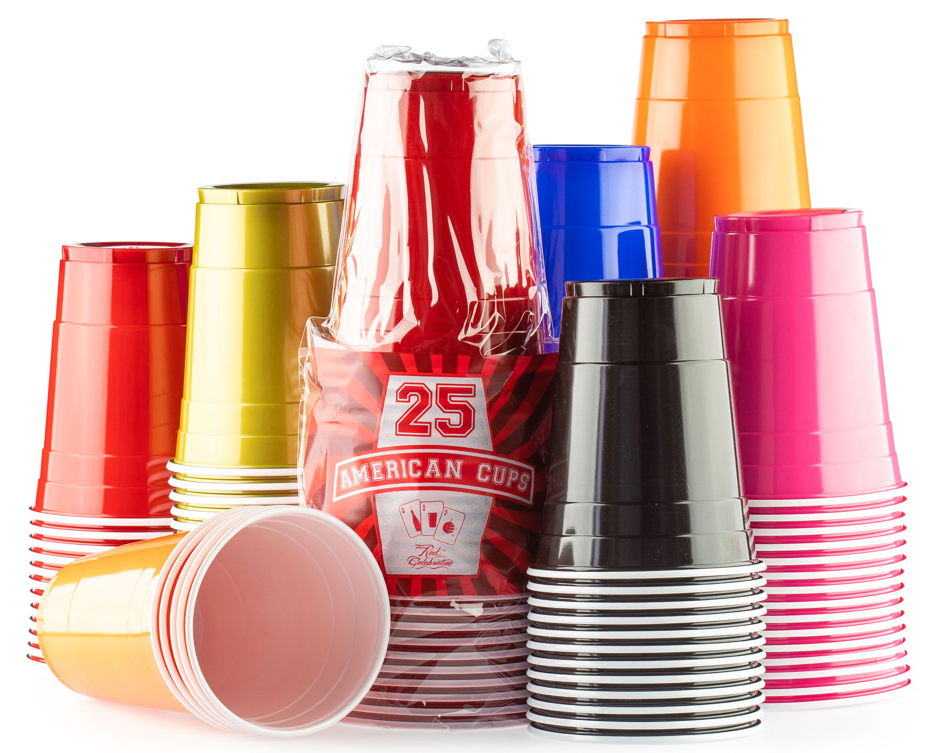 Uitstekend Mevrouw boog De originele American cups in Red, Blue, Black & Pink | Mix Your Colors 100  st. voor €11,99