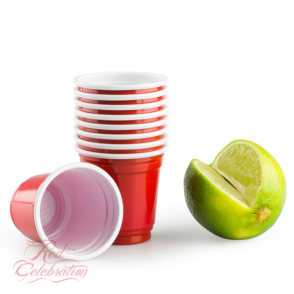 Red Cups Americane Bicchieri Da Shot Rossi - 25 Pezzi, 4cl, Riutilizzabili, Lavabili In Lavastoviglie Bicchieri Plastica Riutilizzabili - 5