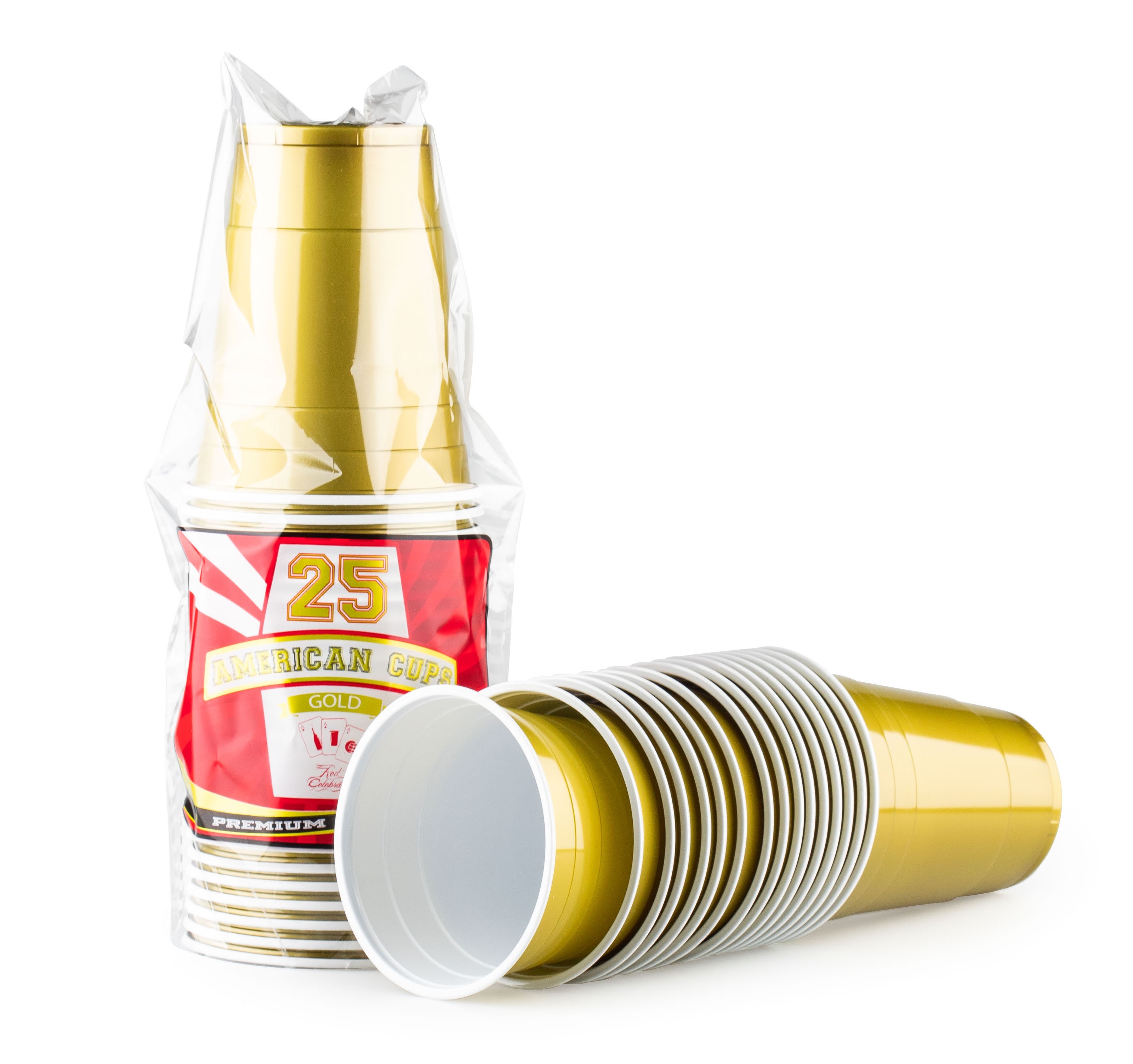 Gold Party Cups 25 cups